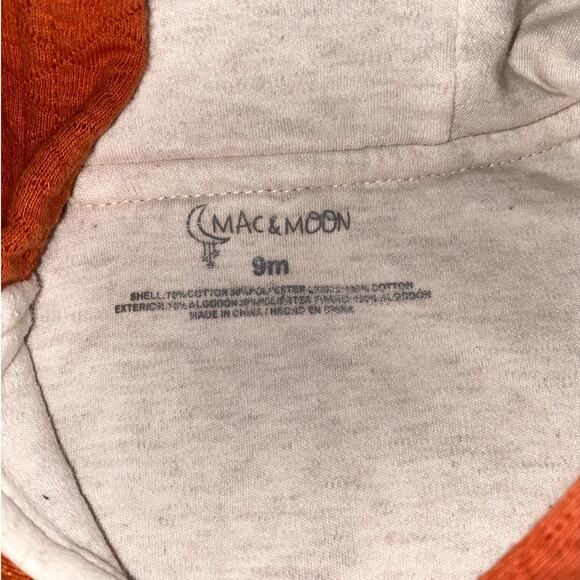 Baby Boy Flannel Long Sleeve Top, Jeans and Orange Zip up Hoodie Outfit - Picture 11 of 11